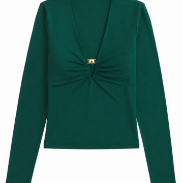 Olive Green Long Sleeve Knit Top