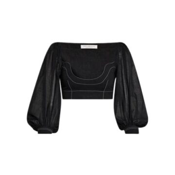 Black Relaxed Fit Hooded Sweatshirt